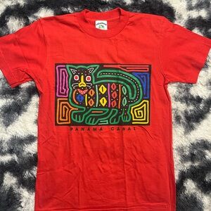 Red Panama Canal Graphic Tee